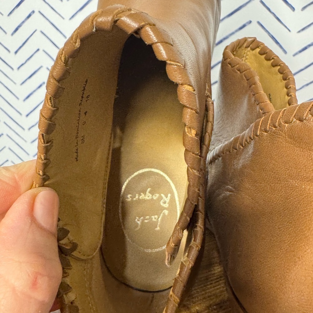 Jack Rogers Sadie leather Ankle Booties Boho Camel Brown Tan size 8 - Picture 12 of 12